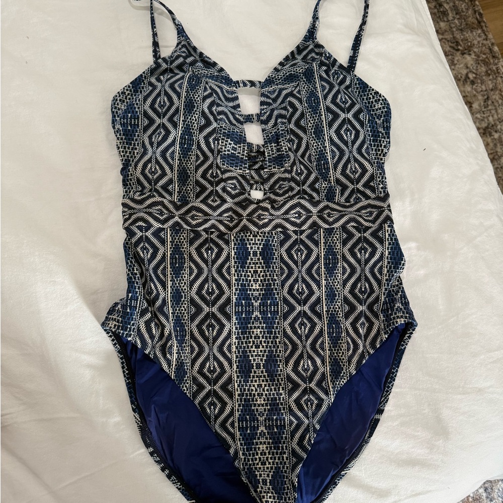 La Blanca Blue and Black Swimsuit